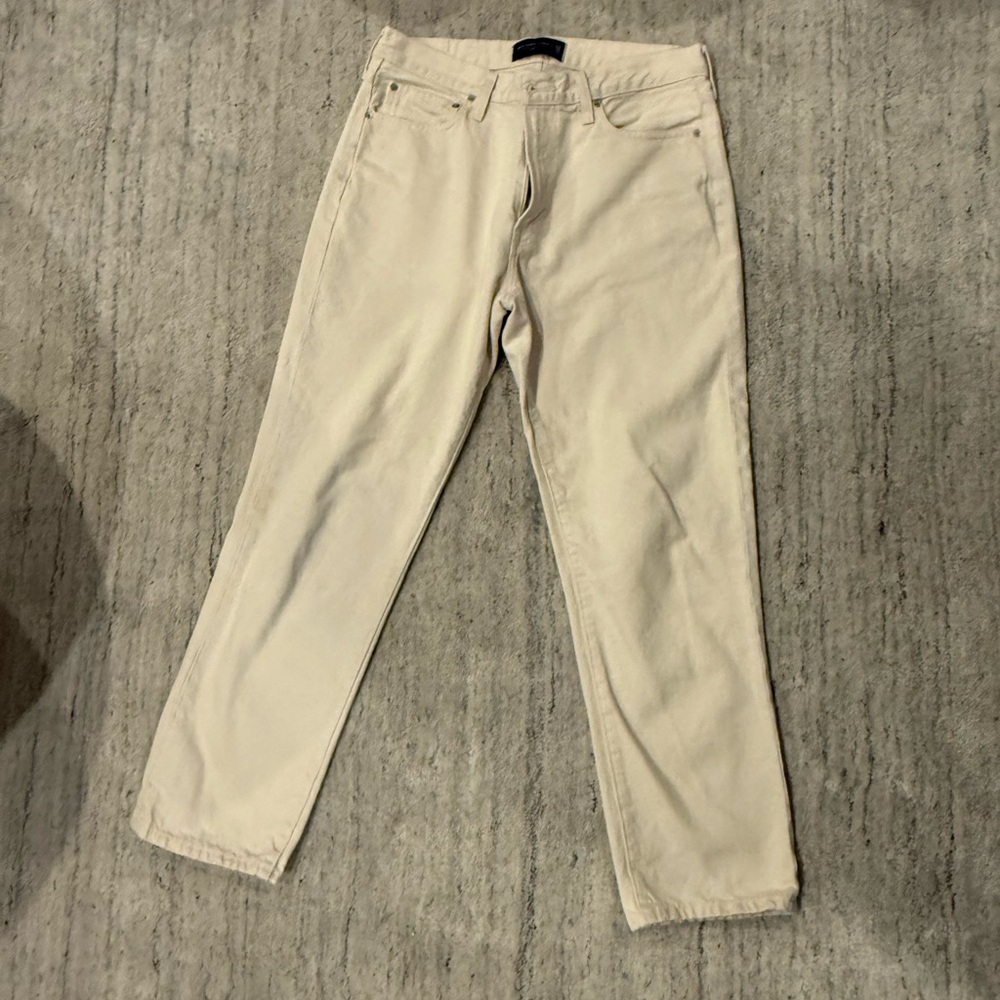 Abercrombie & Fitch Off-White Denim Jeans